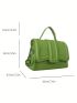 Mini Flap Square Bag Crocodile Embossed Minimalist Green