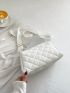 Medium Square Bag Solid Color Quilted