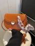 Mini Saddle Bag Solid Color Flap Fashion Style