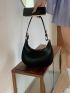 Medium Hobo Bag Black Minimalist For Daily