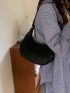 Medium Hobo Bag Black Minimalist For Daily