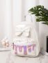 Mini Bow Decor Classic Backpack Zipper Holographic Funky