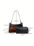 Minimalist Baguette Bag Zipper With Inner Pouch Trendy & Waterproof