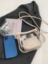 Mini Clear Hobo Bag Contrast Binding With Inner Pouch