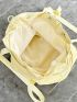 Small Bucket Bag Yellow Drawstring For Daily