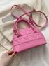 Quilted Dome Bag Pink Fashionable Satchel Bag