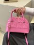 Quilted Dome Bag Pink Fashionable Satchel Bag