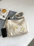 Medium Hobo Bag Star Patch Decor Nylon