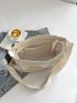 Medium Hobo Bag Star Patch Decor Nylon