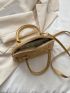 Small Dome Bag Quilted Pattern Metallic Funky