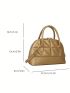 Small Dome Bag Quilted Pattern Metallic Funky
