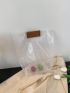 Medium Square Bag Clear Double Handle For Daily