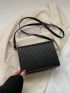 Mini Square Bag Beige Flap Adjustable Strap