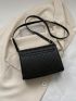Mini Square Bag Beige Flap Adjustable Strap