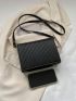Mini Square Bag Beige Flap Adjustable Strap
