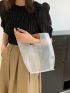 Medium Square Bag Clear Double Handle For Daily