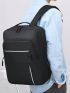 Medium Fashion Backpack Solid Color For Men