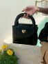 Mini Square Bag Beige Minimalist Double Handle For Daily