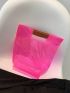 Mini Square Bag Clear Double Handle For Daily