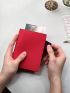 Slim Red Passport Case Portable Card Holder
