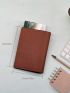Slim Brown Passport Case Portable Card Holder