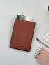 Slim Brown Passport Case Portable Card Holder