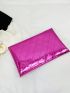 Stitch Detail Envelope Bag Contrast Binding Metallic Funky