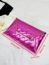 Stitch Detail Envelope Bag Contrast Binding Metallic Funky