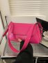 Medium Flap Baguette Bag Neon Pink Funky