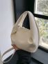 Trendy Ruched Handbag, Women's PU Clutch Purse, Satchel Bag For Commuter