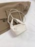 Trendy Ruched Handbag, Women's PU Clutch Purse, Satchel Bag For Commuter
