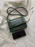 Mini Flap Square Bag Embossed Detail Minimalist