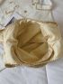 Large Capacity Straw Bag Double Handle Vacation Style