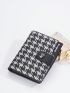 Houndstooth Pattern Small Wallet Zipper