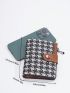 Houndstooth Pattern Small Wallet Zipper