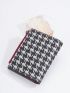 Houndstooth Pattern Small Wallet Zipper