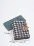Houndstooth Pattern Small Wallet Zipper