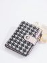 Houndstooth Pattern Small Wallet Zipper