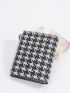 Houndstooth Pattern Small Wallet Zipper