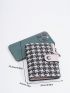 Houndstooth Pattern Small Wallet Zipper