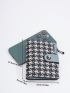 Houndstooth Pattern Small Wallet Zipper