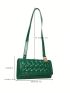 Medium Flap Square Bag Embossed Detail Release Buckle Design