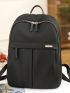Medium Zipper Classic Backpack Minimalist High-capacity Adjustable Strap