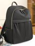 Medium Zipper Classic Backpack Minimalist High-capacity Adjustable Strap