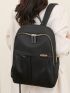 Medium Zipper Classic Backpack Minimalist High-capacity Adjustable Strap