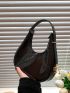 Mini Zipper Hobo Bag Fashionable PVC Black, Clear Bag