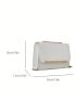 Mini Square Bag Fashionable Brown Crocodile Print Chain Strap