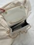 Mini Square Bag Fashionable Brown Crocodile Print Chain Strap