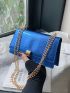 Small Magnet Square Bag Funky Blue Chain Strap