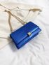 Small Magnet Square Bag Funky Blue Chain Strap